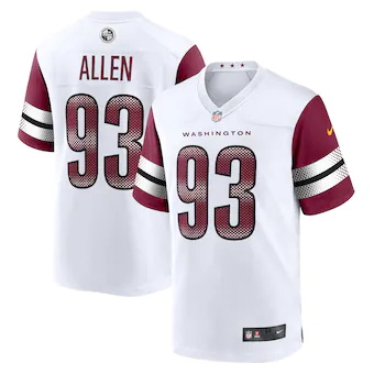 mens nike jonathan allen white washington commanders game j